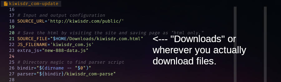 If necessary, edit the updater script to set the proper path to the
    downloaded KiwiSDR list.