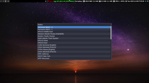 sdr radio streamer uses rofi and fzf to build menus